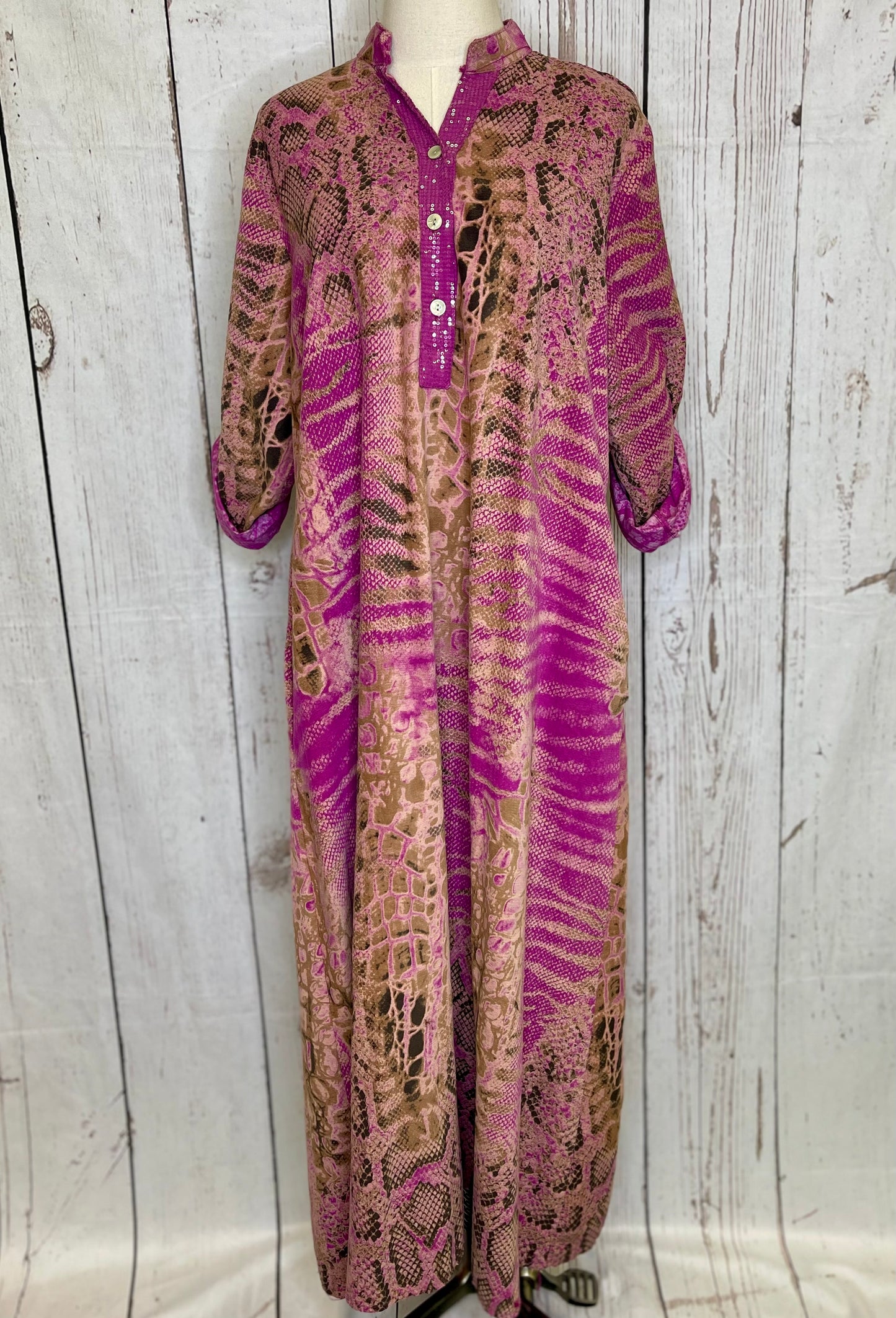 Animal Print Corduroy Maxi