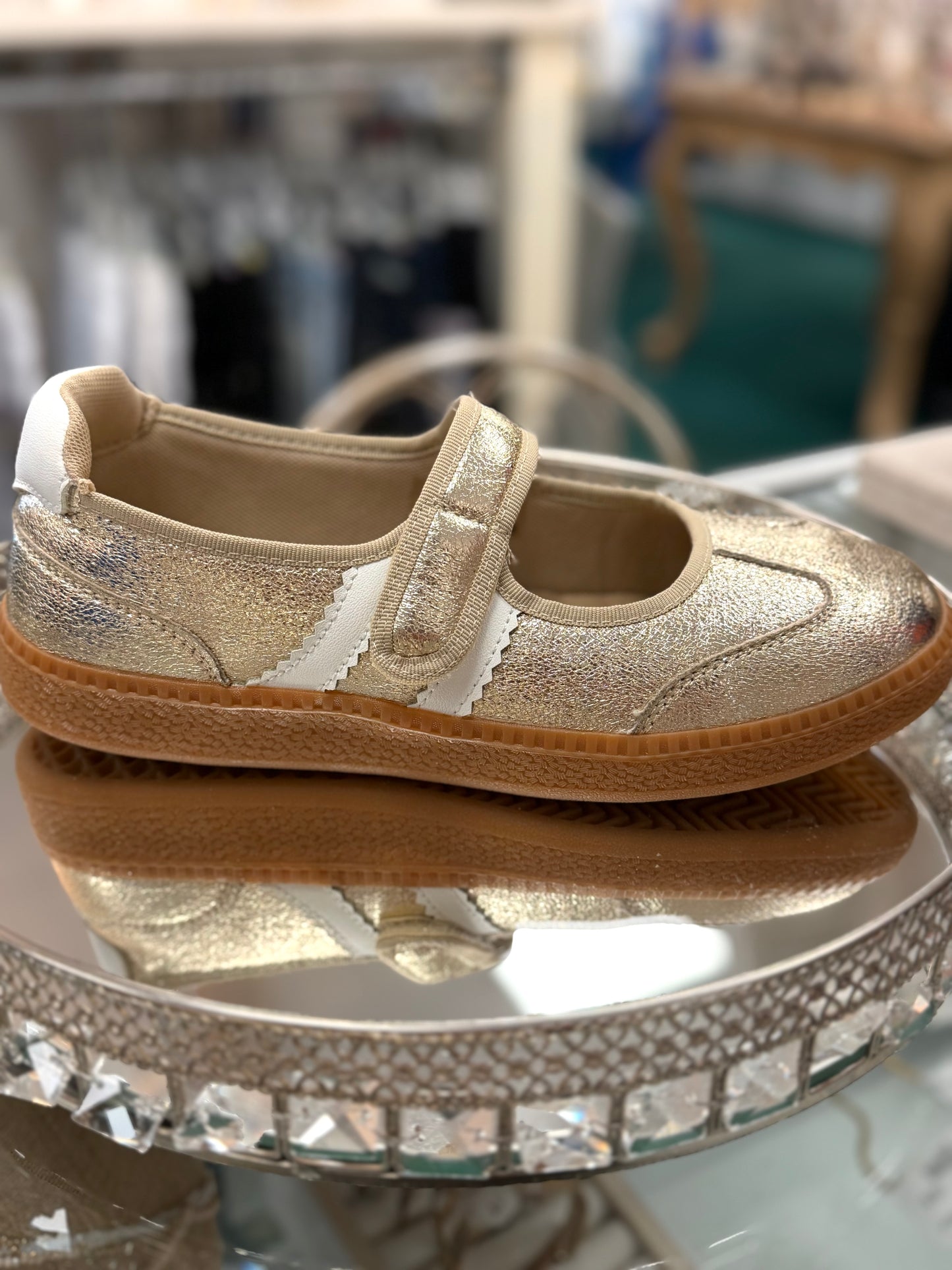 Corkys Gold Calm Down Mary Jane Sneakers