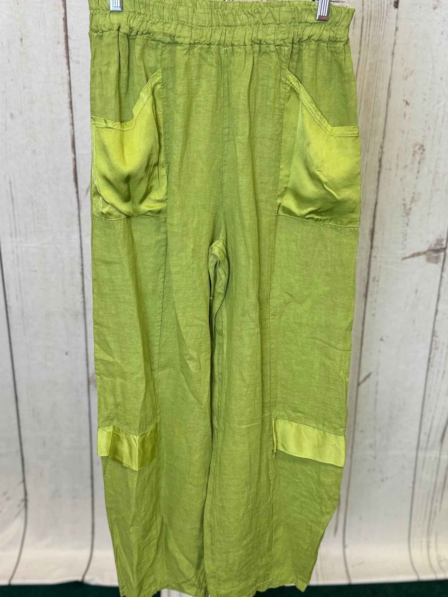 Made in Italy Linen Cargo Pant with Silk Detail