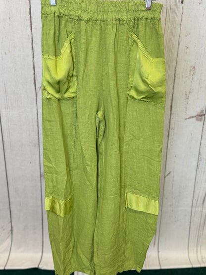 Made in Italy Linen Cargo Pant with Silk Detail