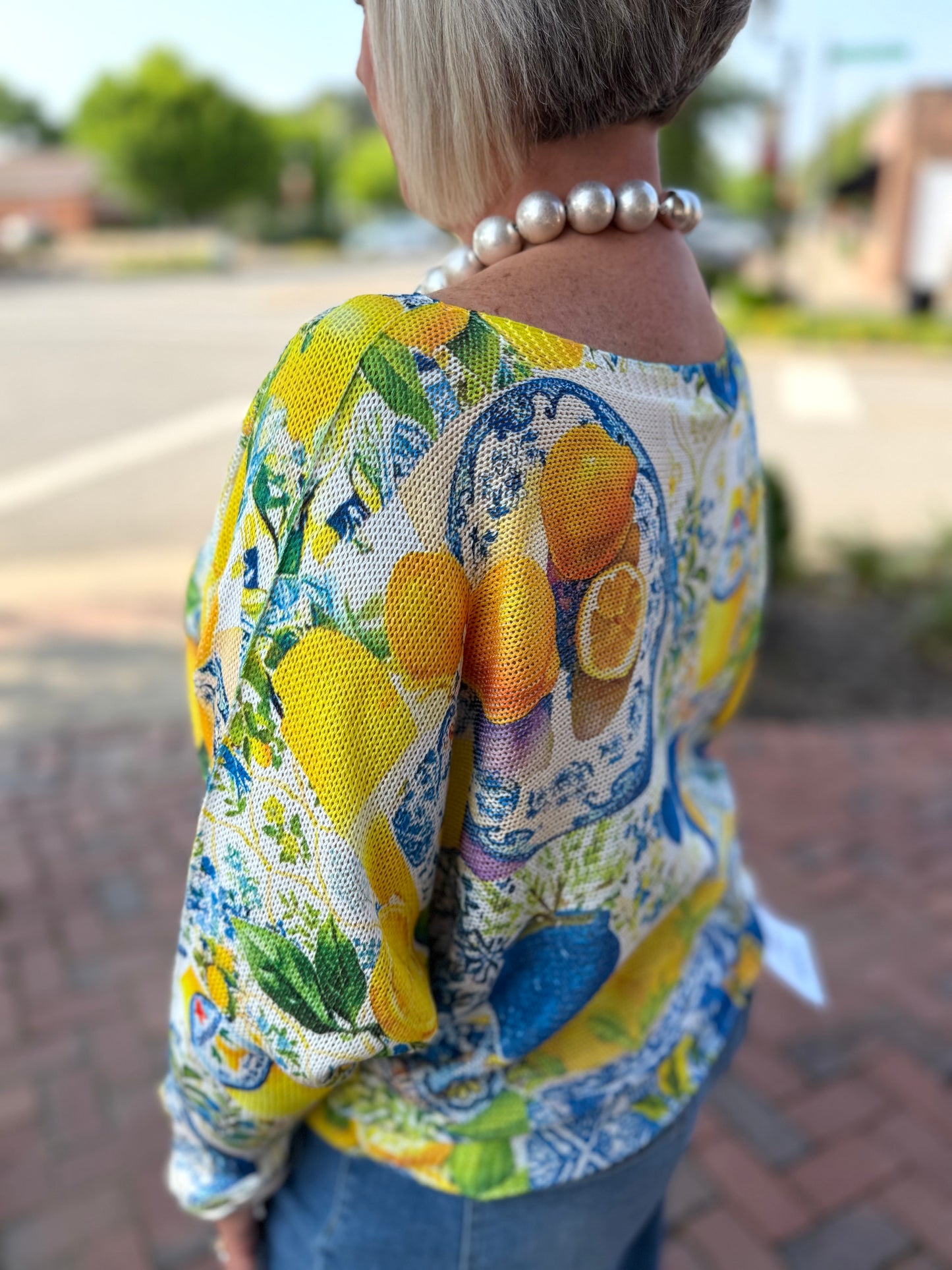 Yolly Summer Lemons Light Weight Sweater
