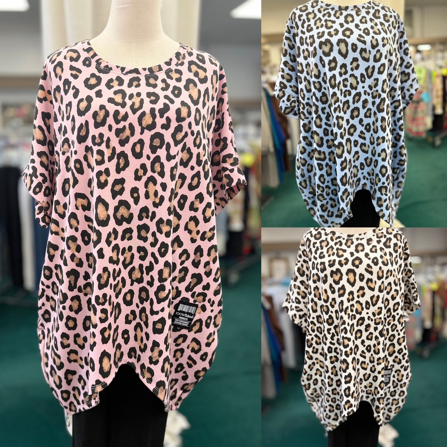 Yolly Short Sleeve Animal Print Tunic