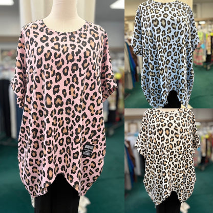Yolly Short Sleeve Animal Print Tunic