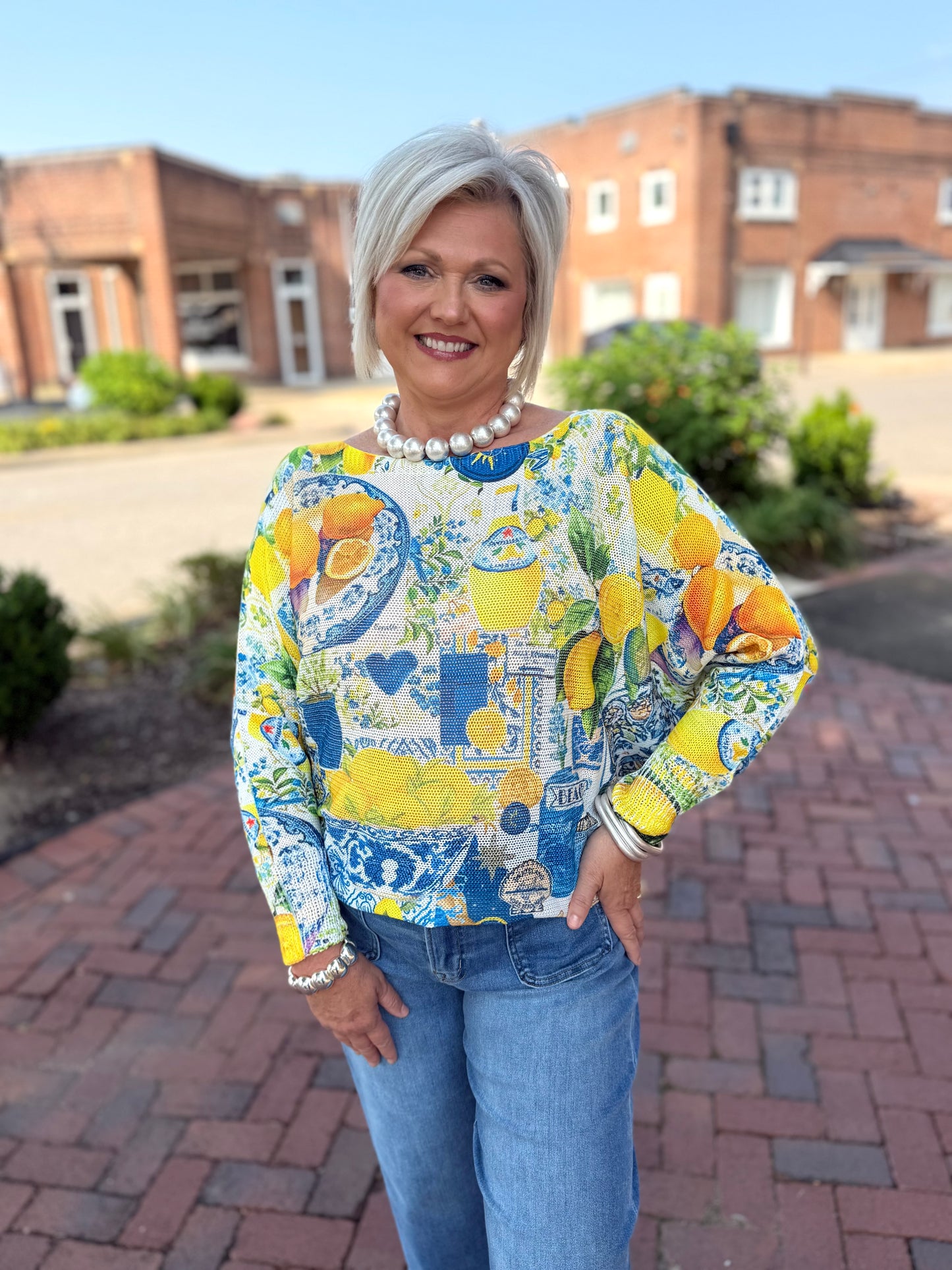 Yolly Summer Lemons Light Weight Sweater