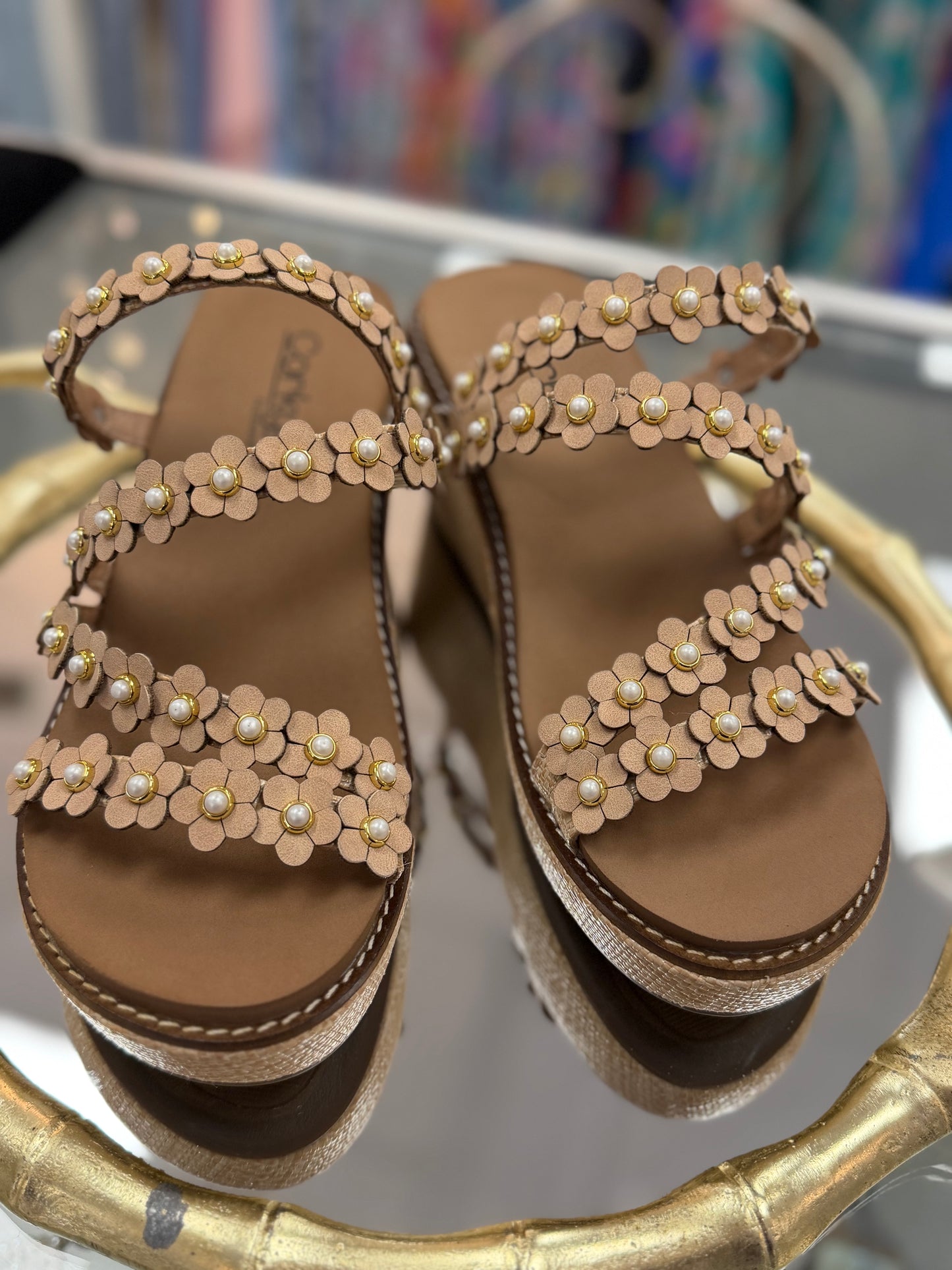 Corkys Raffia Lets Be Friends Platform Sandal
