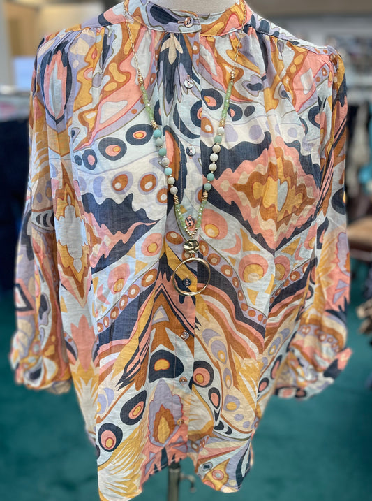 Autumn Abstract Top
