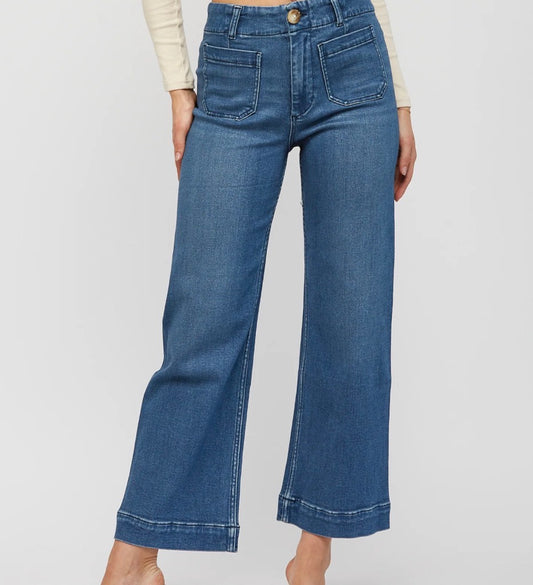 Mica Super Soft Super High Rise Wide Leg Cropped Jean