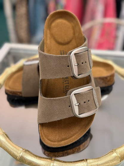 Project Cloud Taupe Suede Lurleen Slides