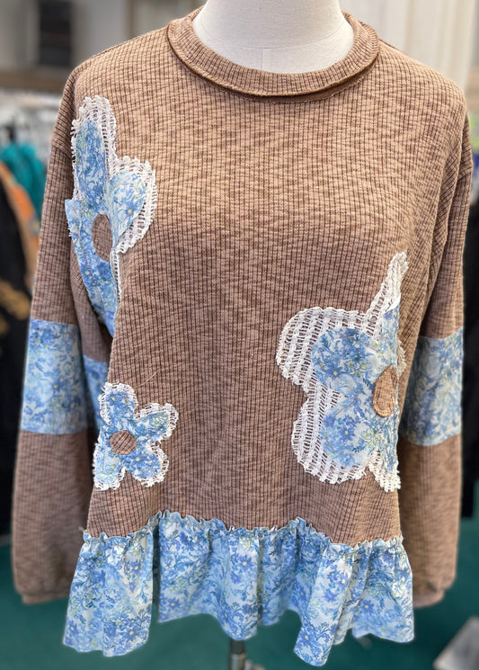 POL Vintage Blooms Top