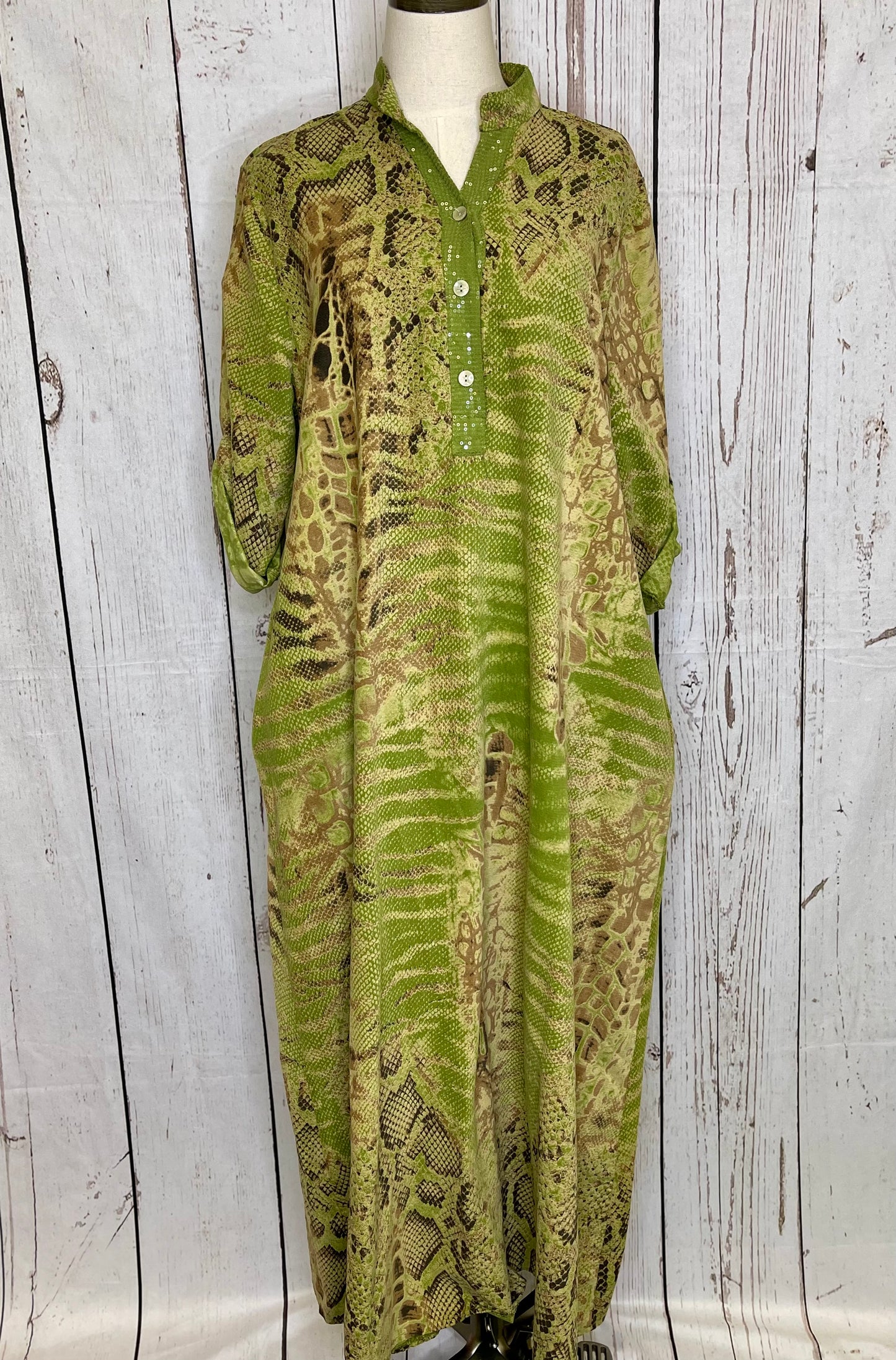 Animal Print Corduroy Maxi