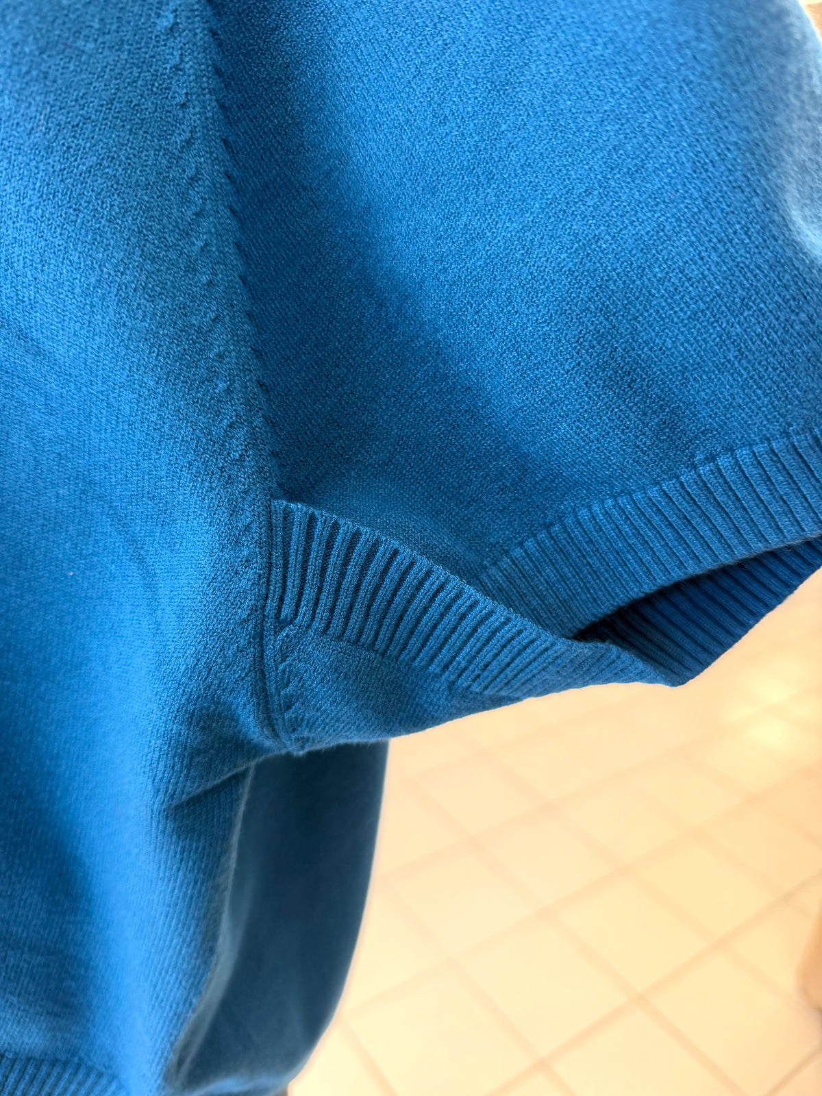 Umgee Sapphire Relaxed Dolman Sleeve Knit Sweater