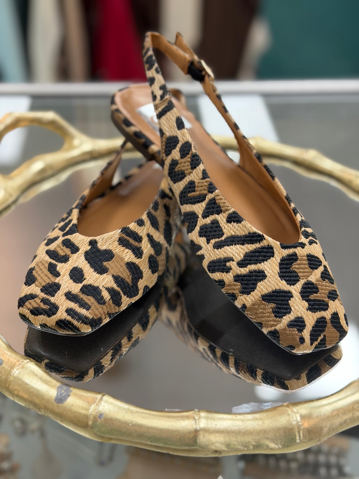 Dolce Vita Fion Slingback Leopard Flats