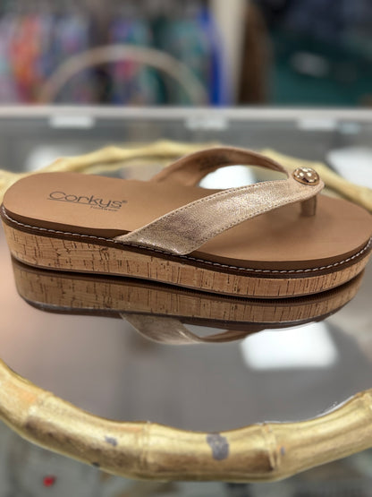 Corkys Gold Off The Deep End Sandal