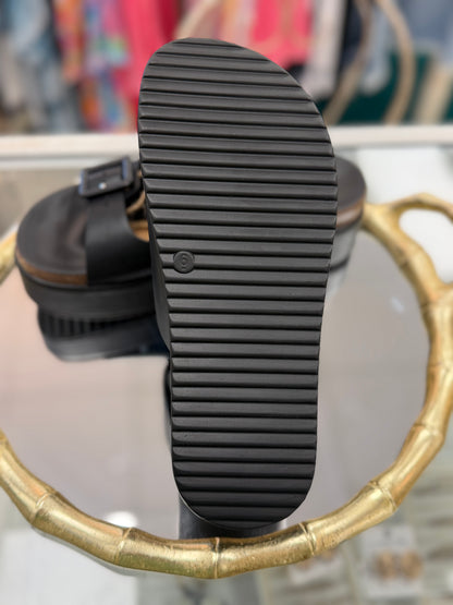 Project Cloud Black Skylar Slide Sandals