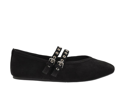 Corkys Black Faux Suede All Eyes on Me Flats