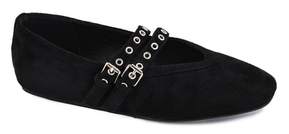Corkys Black Faux Suede All Eyes on Me Flats