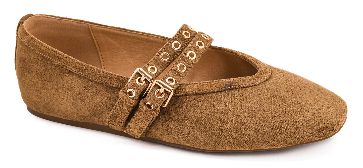 Corkys Camel Faux Suede All Eyes on Me Flats