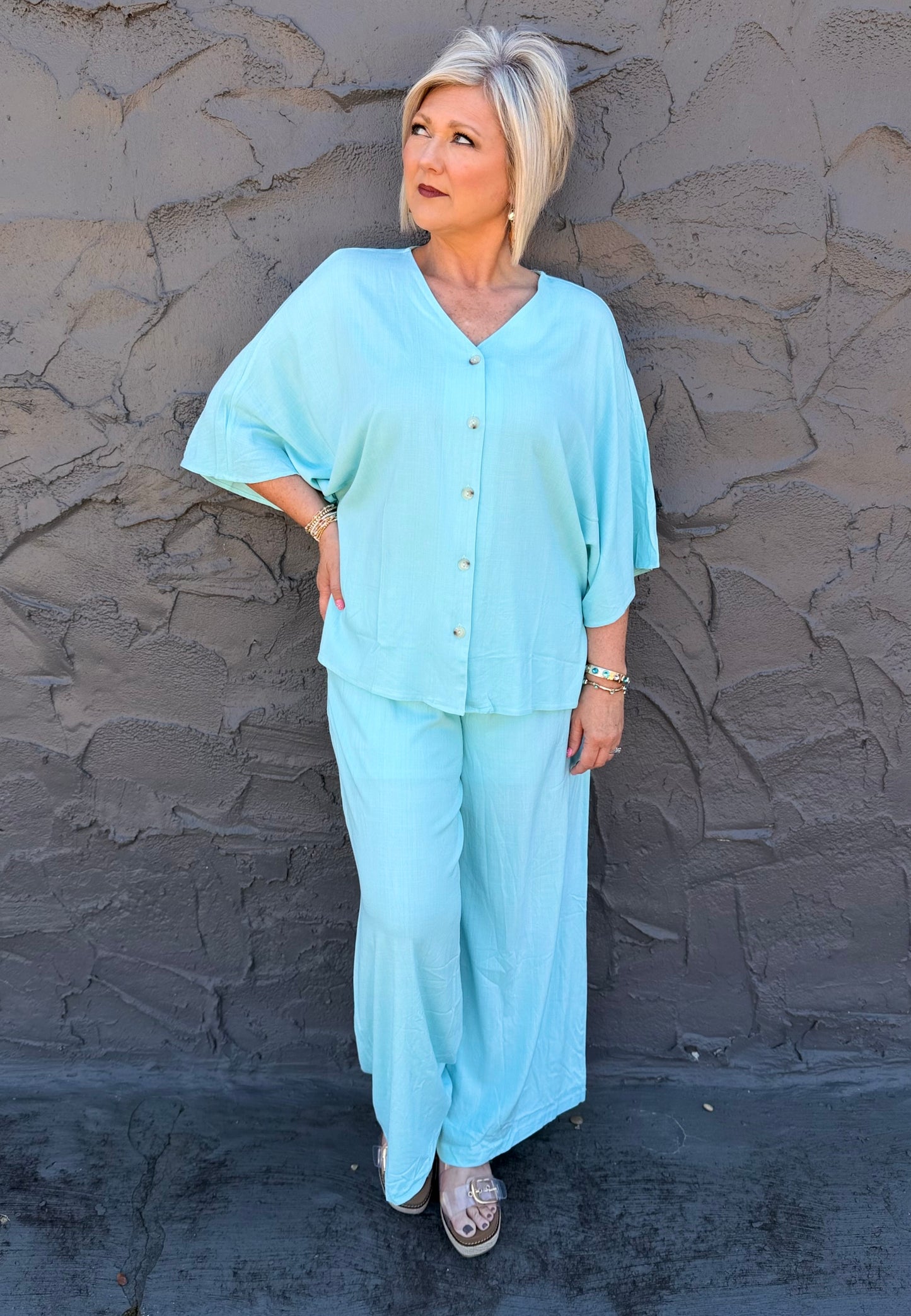 Dear Scarlett Plus Size Blue Vista Set