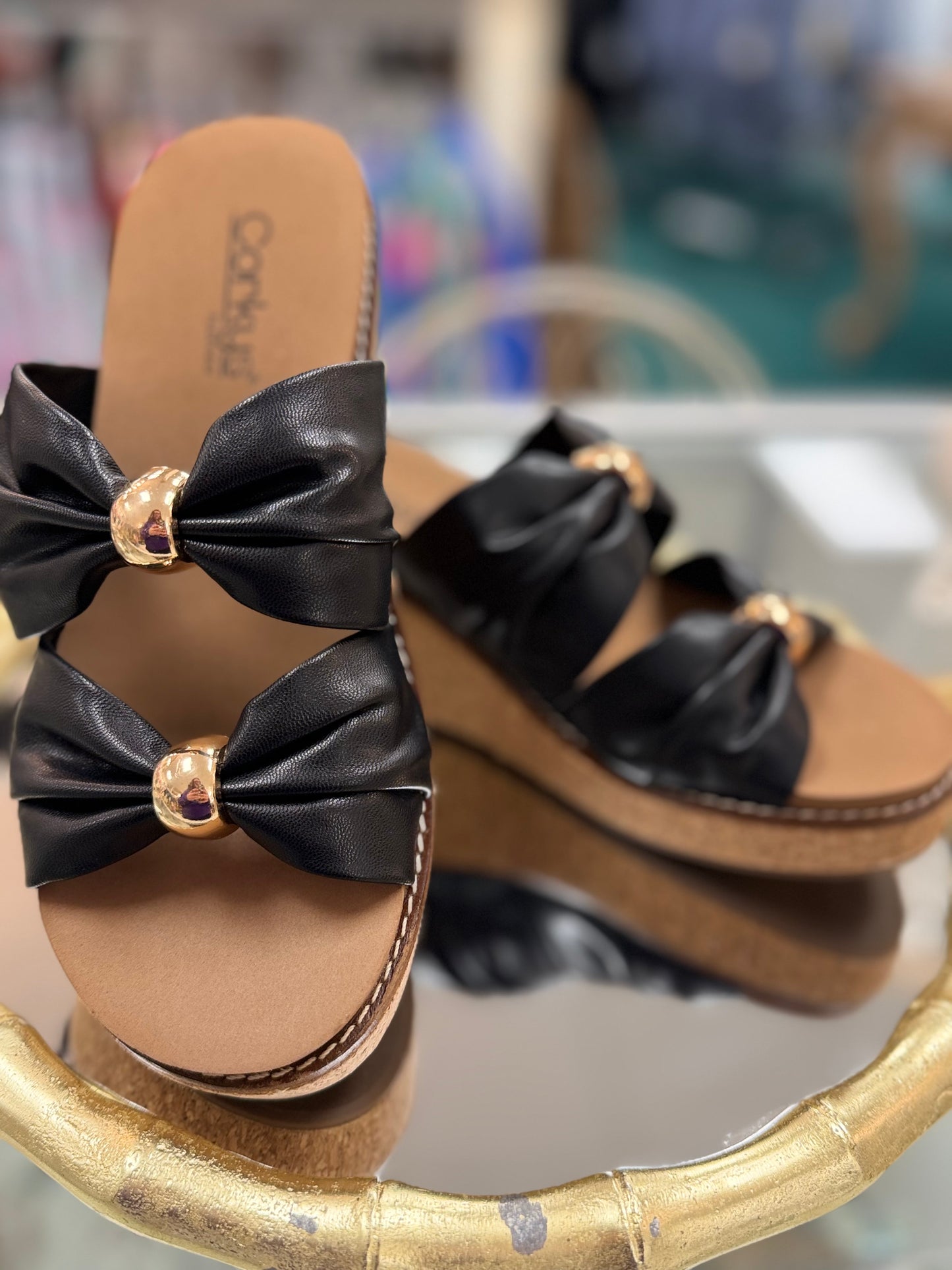 Corky’s Black Miss Understood Wedge