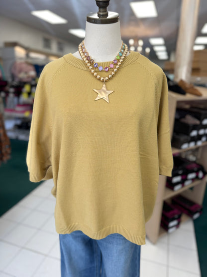 Umgee Willow Relaxed Dolman Sleeve Knit Sweater