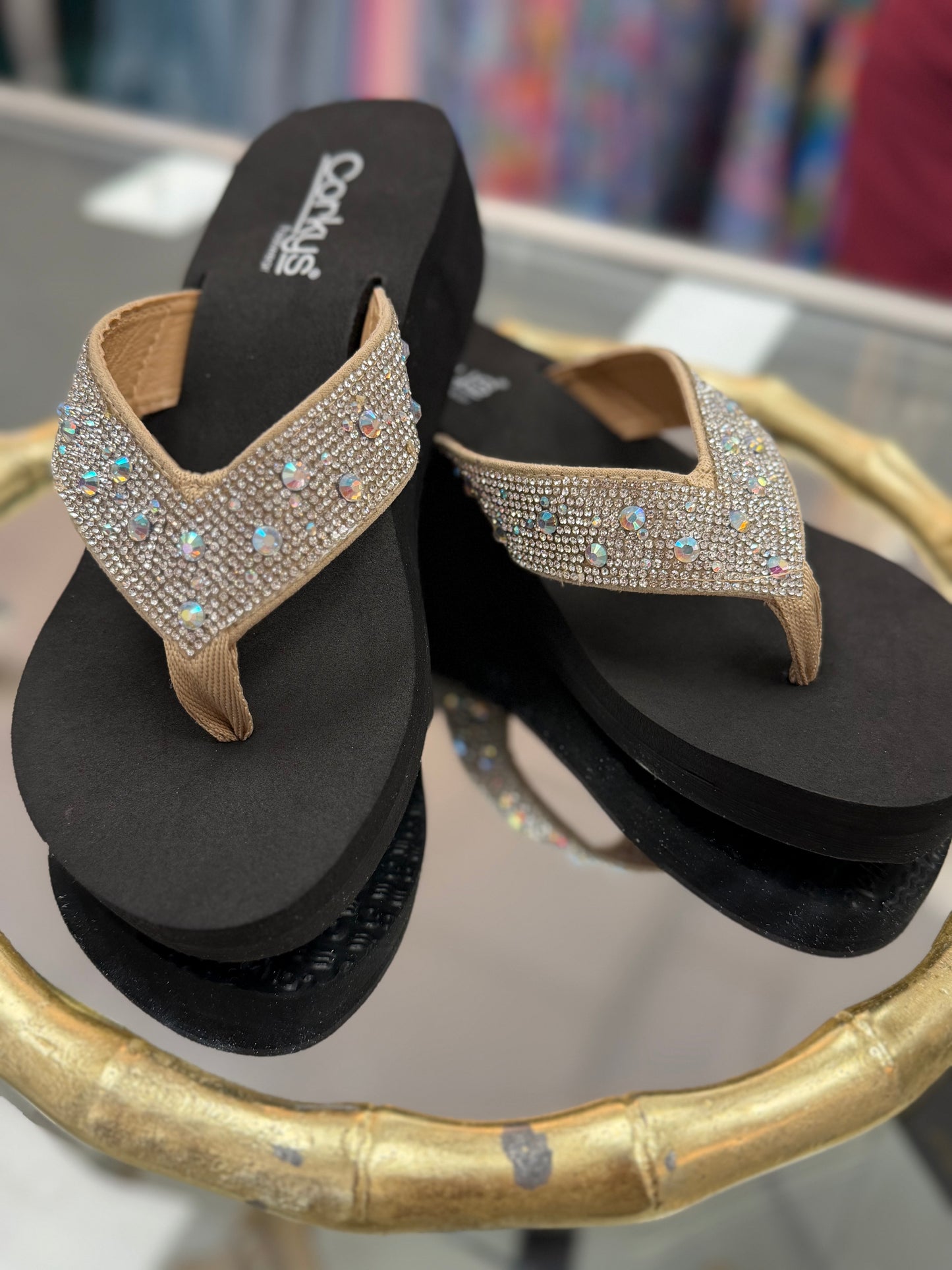 Corky’s Rhinestone Dime a Dozen Sandals