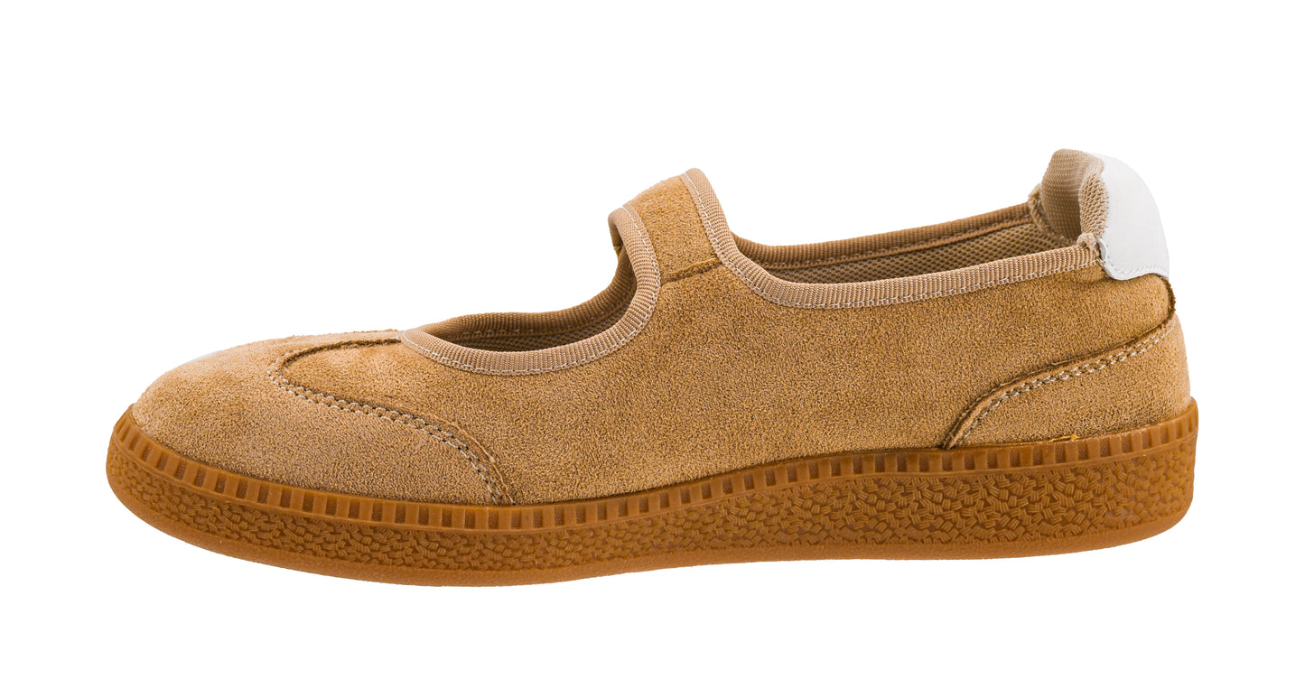 Hey Girl by Corkys Camel Faux Suede Calm Down Sneaker