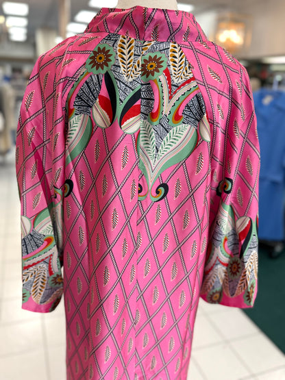 Gigio Pink Printed Maxi Dress