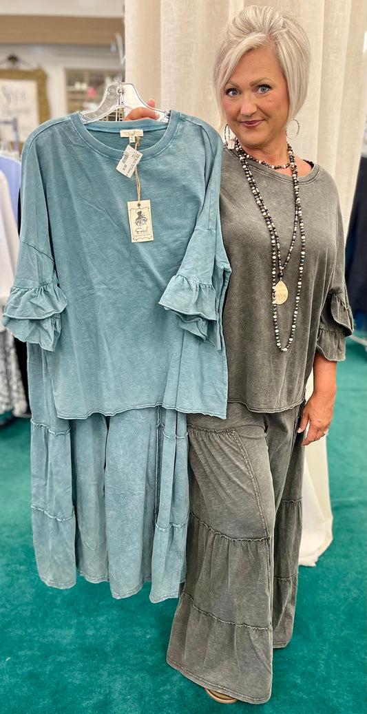 Teal Easy Going Top