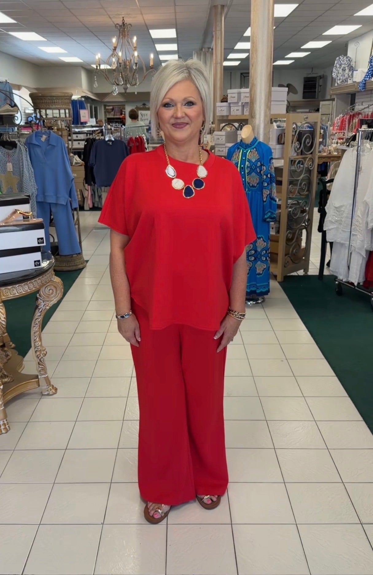 Zenana Ruby Scuba Rounded Hem Outfit Set