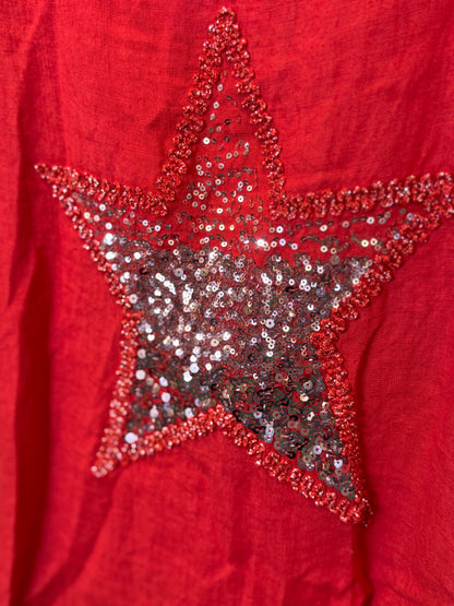 Made in Italy Shining Star Linen Top