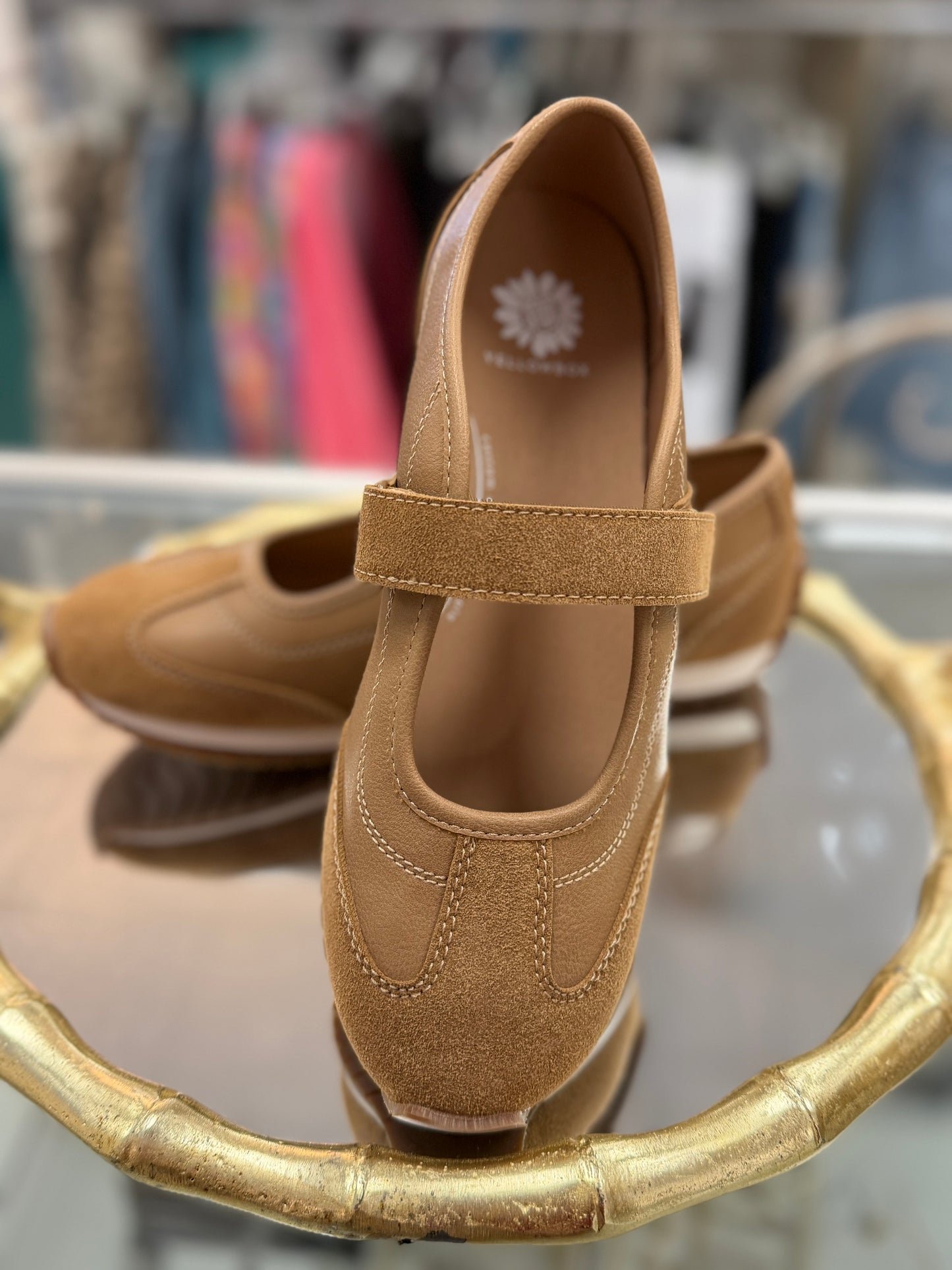 Yellow Box Tan Alina Mary Jane Sneakers