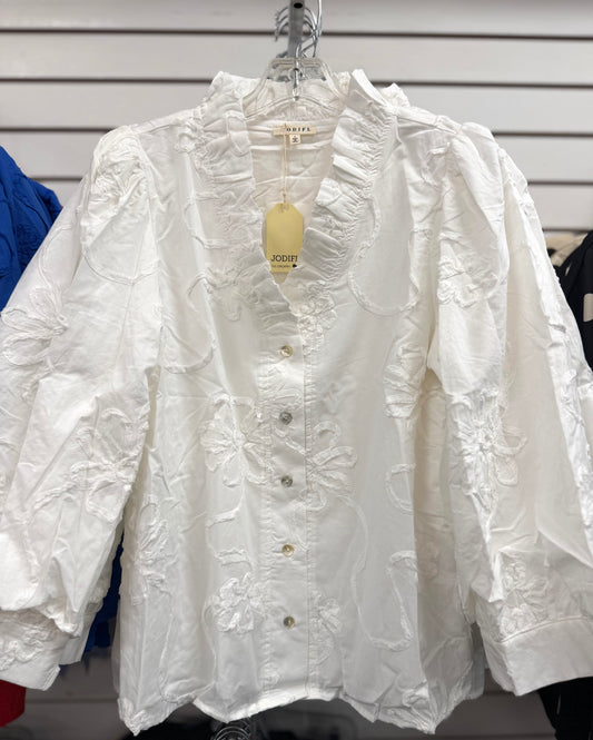 Jodifl White V-Neck Top