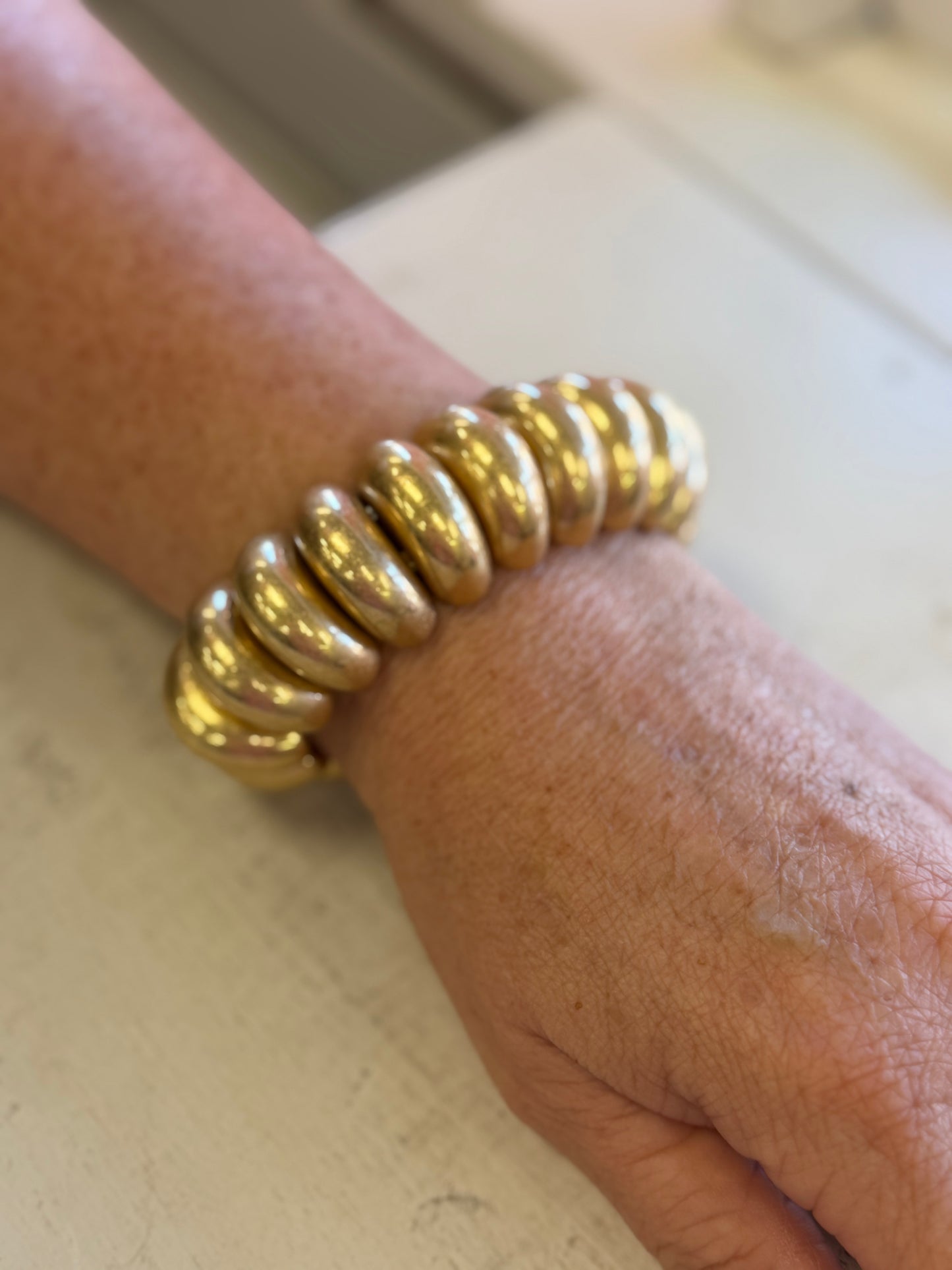 Gold Elastic Stretch Bracelet