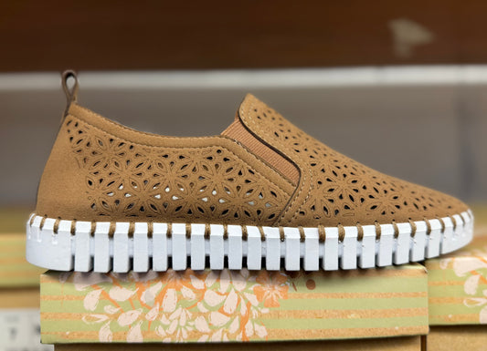 Very G Tan Shandy Slip On Shoes