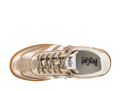 Hey Girl by Corkys Gold Metallic Heads Up Sneakers