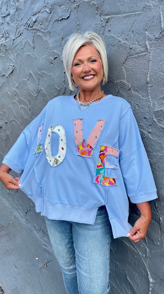 Easel Patched in Love Top