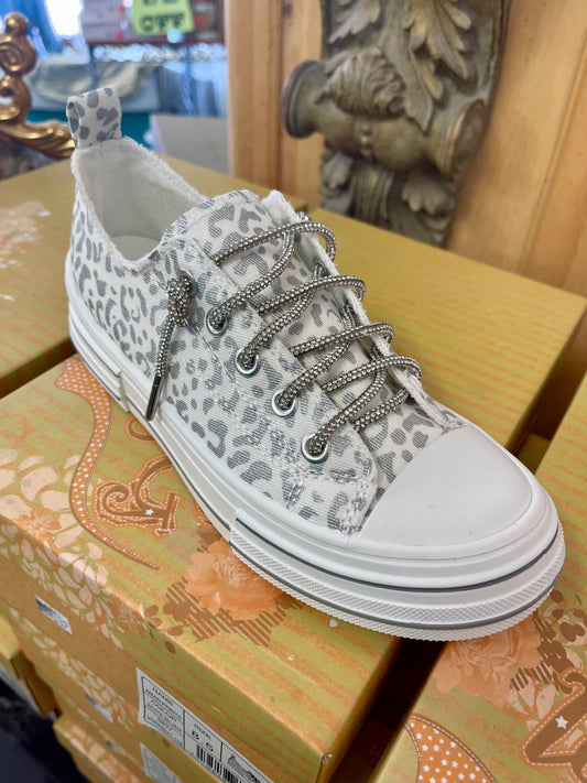 Very G Silver Leopard Sneakers