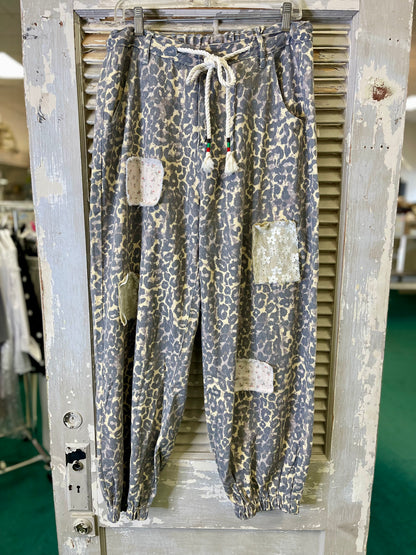 POL Leopard and Lace Joggers