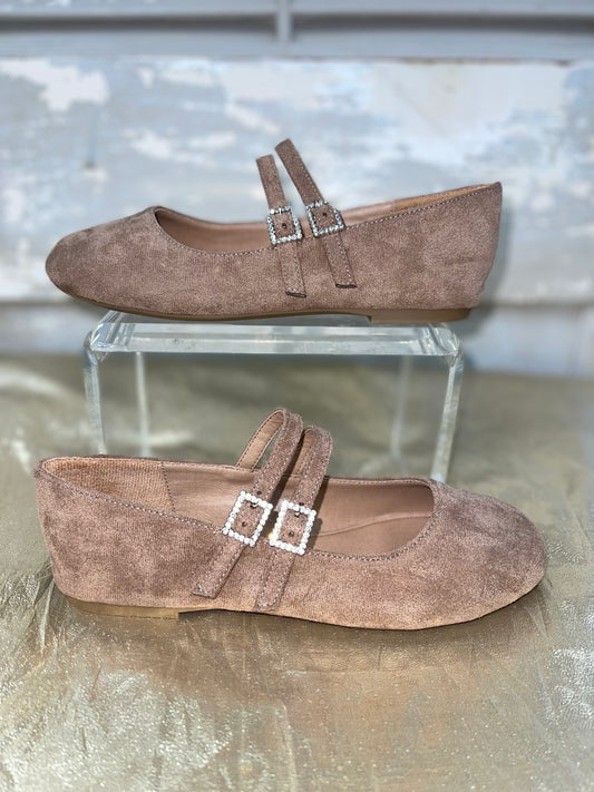Corky's Walnut Faux Suede Own It Flats