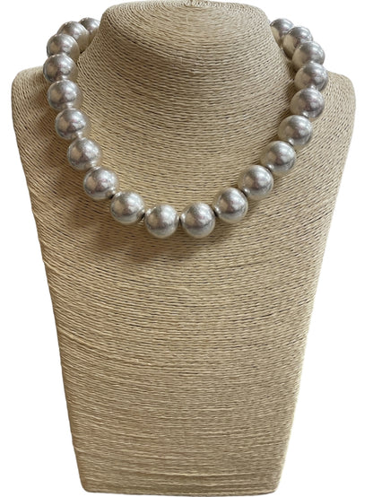 CHUNKY BEADED BALL SHORT NECKLACE