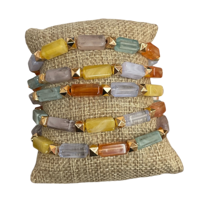 Fall Breeze ACRYLIC BEADED 5PC SET BRACELET