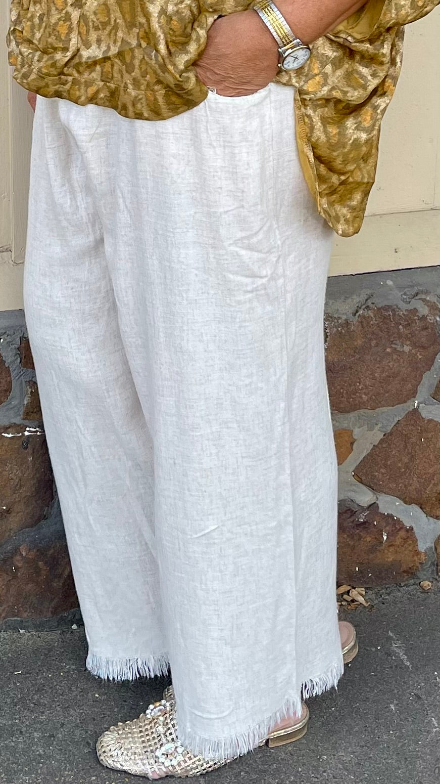 Umgee Plus Size Linen Pants