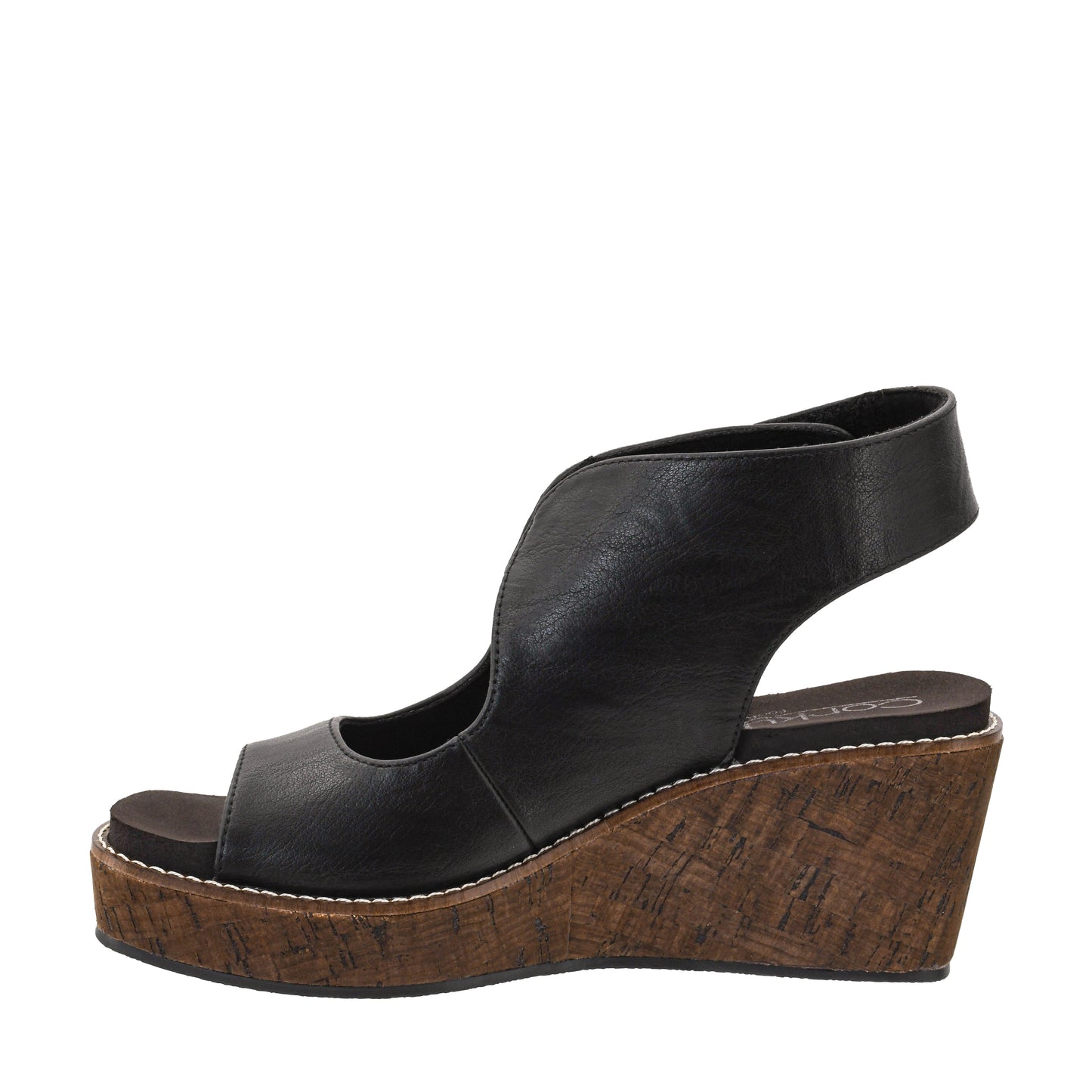 Corkys Black Let's Talk About It Wedges