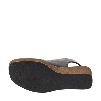 Corkys Black Let's Talk About It Wedges