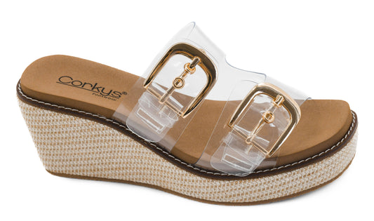 Corkys Clear Manifest Platform Sandal