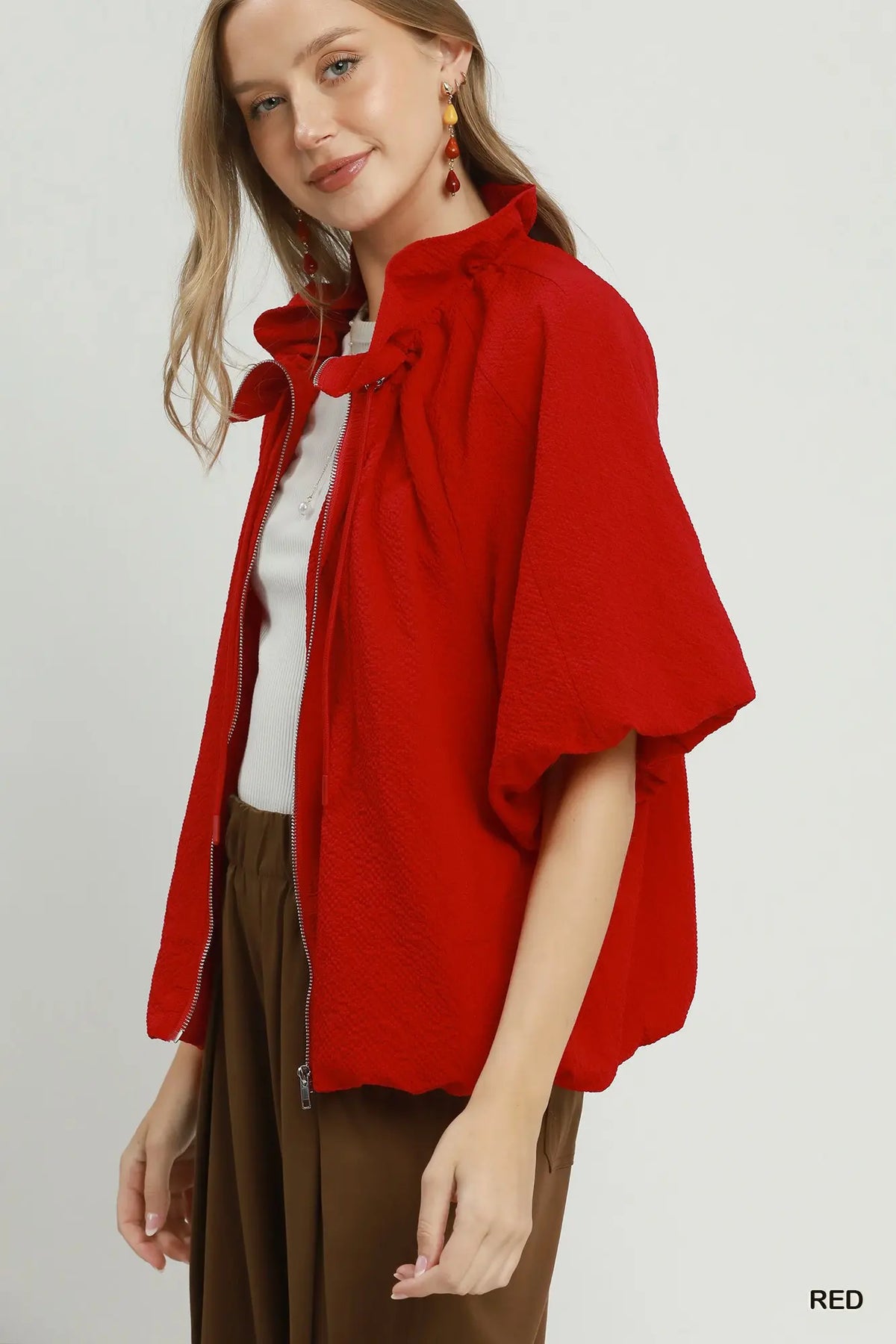 Umgee zip front bomber jacket