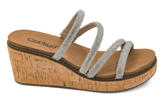 Corky’s Summer Glow Rhinestone Wedge