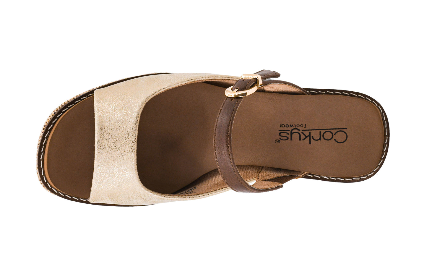 Corkys Gold Combo Treat Yourself Wedges