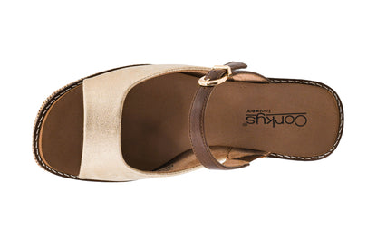 Corkys Gold Combo Treat Yourself Wedges