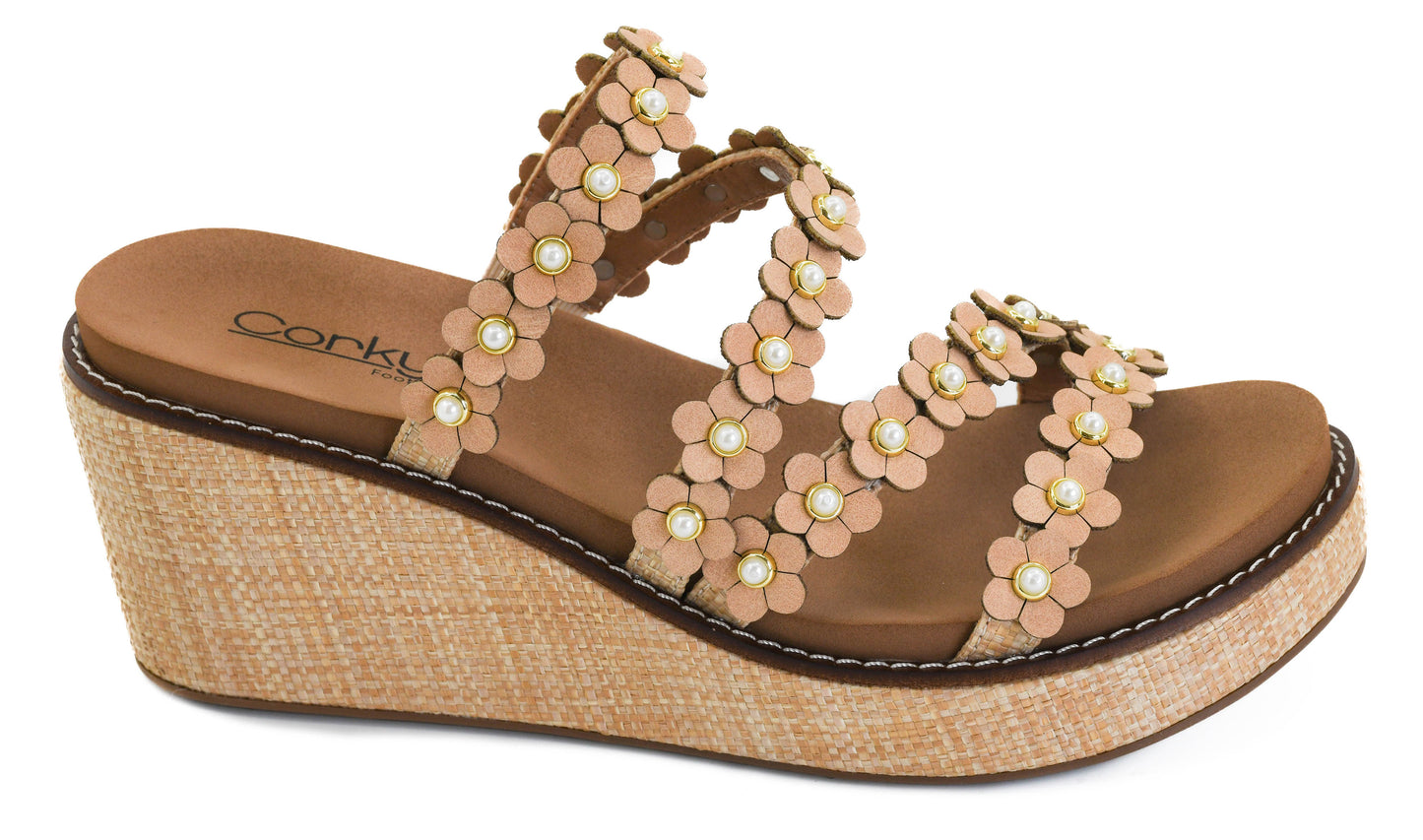 Corkys Raffia Lets Be Friends Platform Sandal
